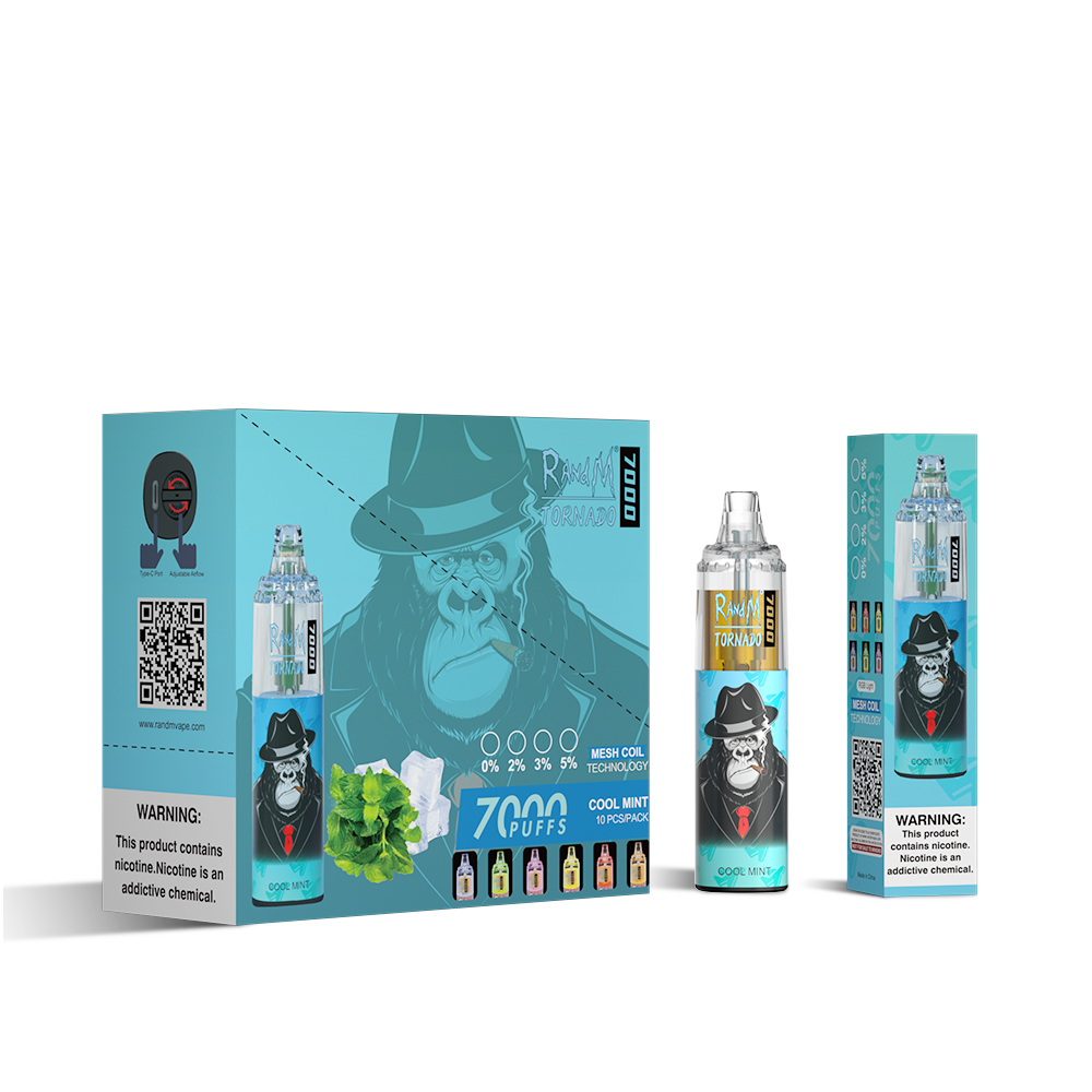 RAndM Tornado 7000 Puffs Engangs Vape (æske med 10 stk)