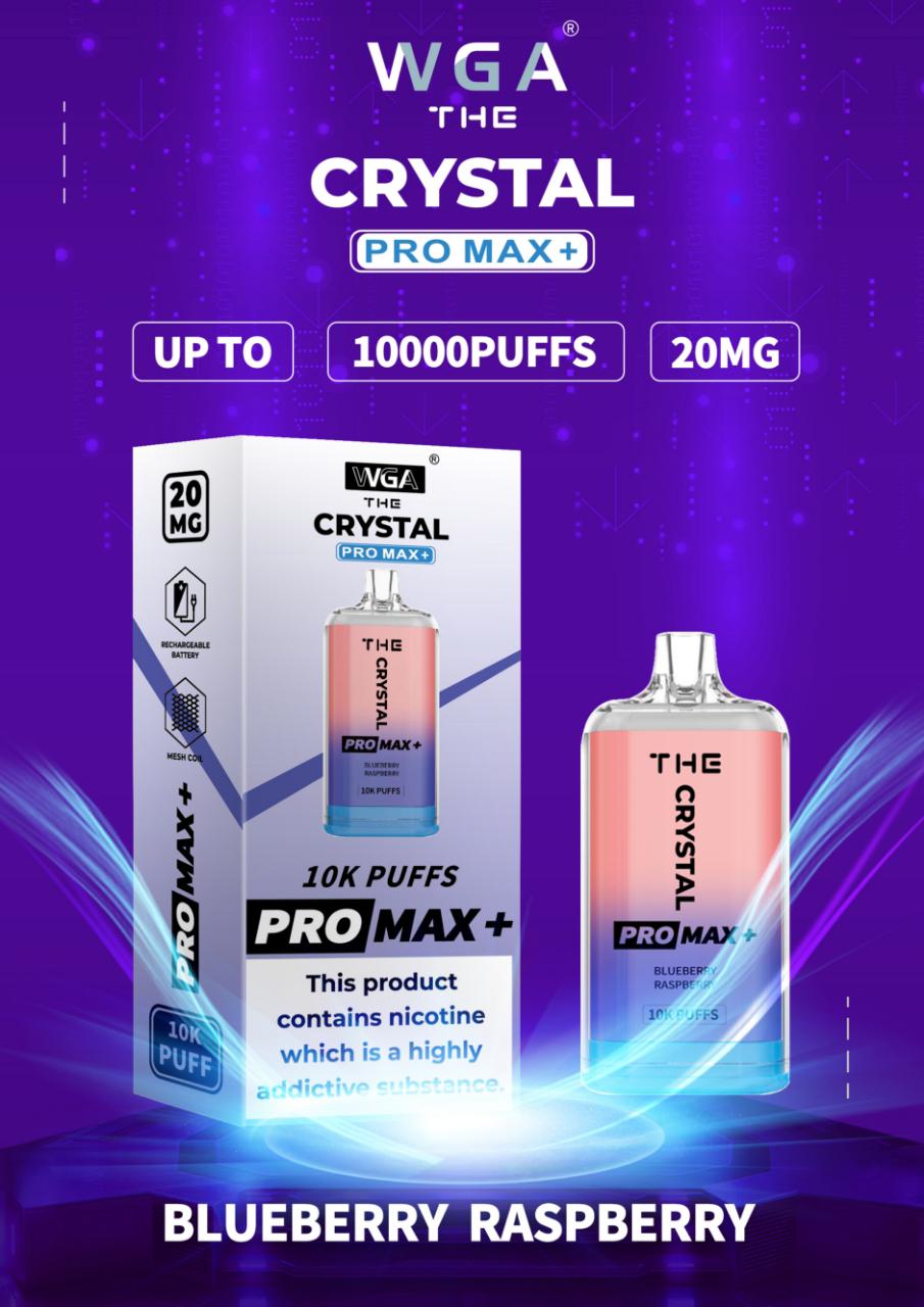 The Crystal Pro Max + 10000 Puffs Engangs Vape (æske med 10 stk)
