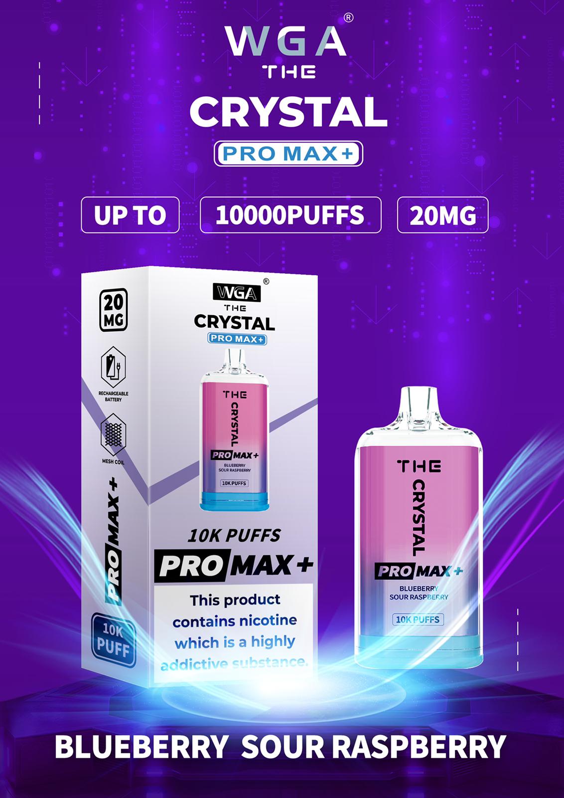 The Crystal Pro Max + 10000 Puffs Engangs Vape