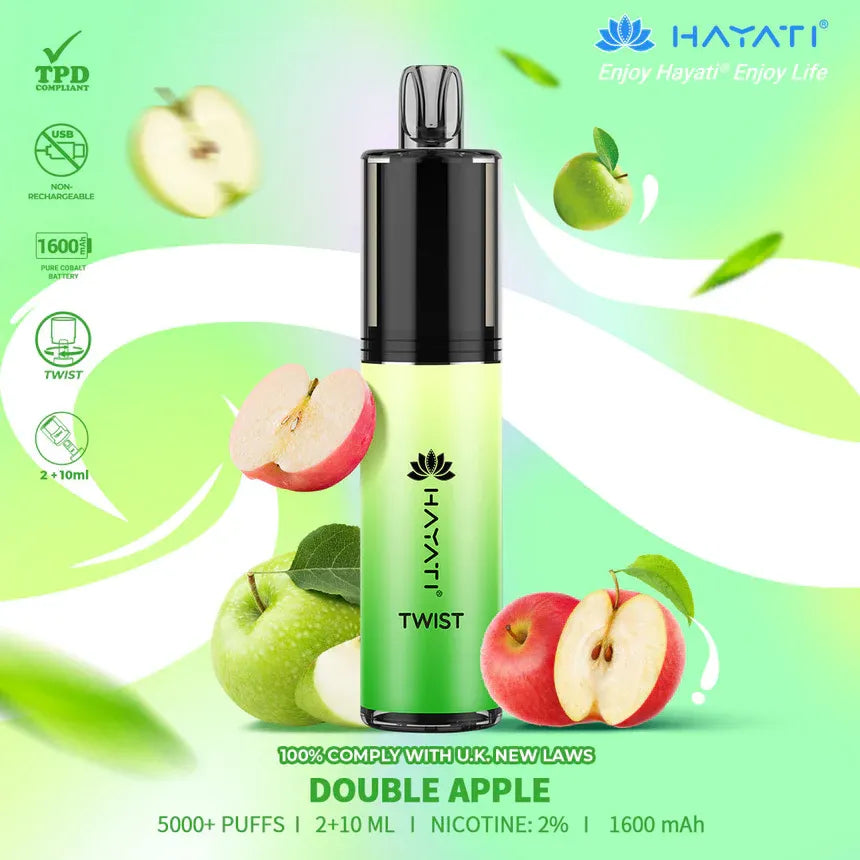 double apple Hayati Twist 5000 Puffs Disposable Vape Pod Kit (Box of 10)