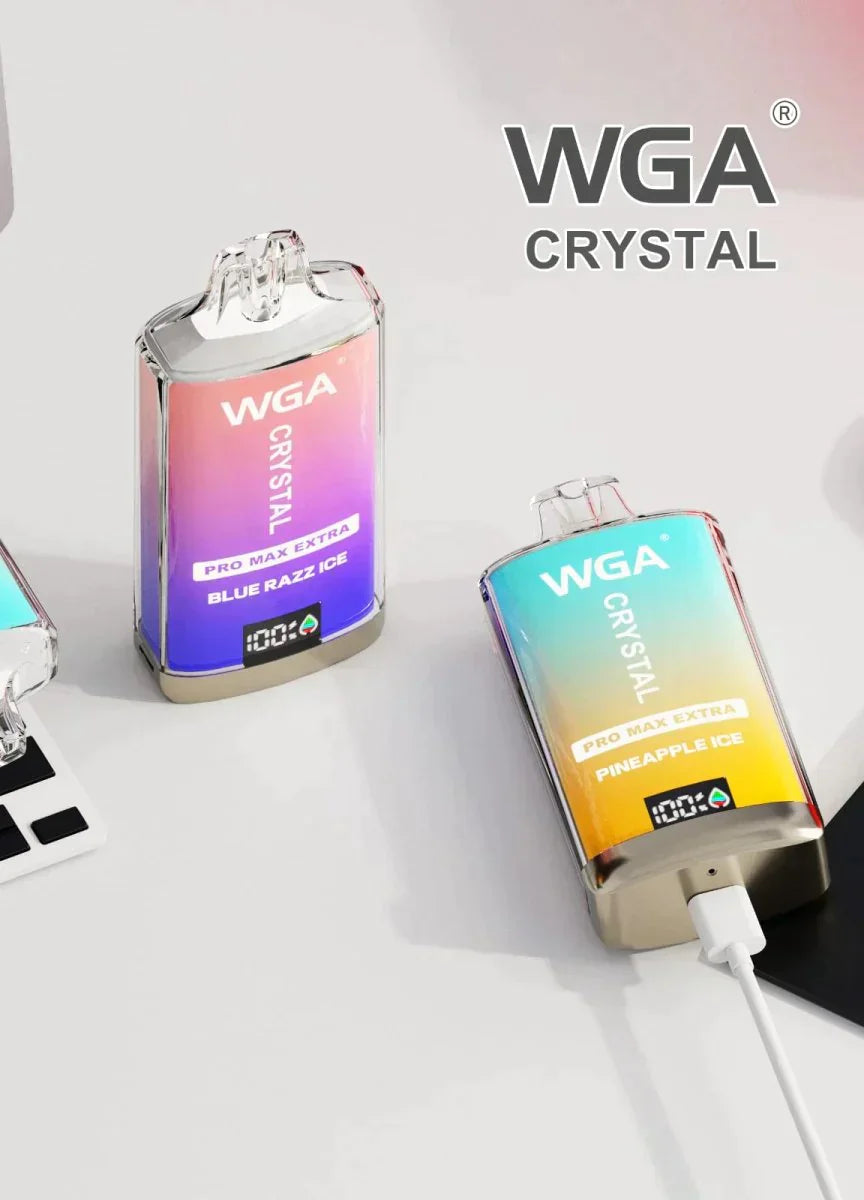 WGA Crystal Pro Max Extra 15000 Puffs Engangs Vape (æske med 10 stk)
